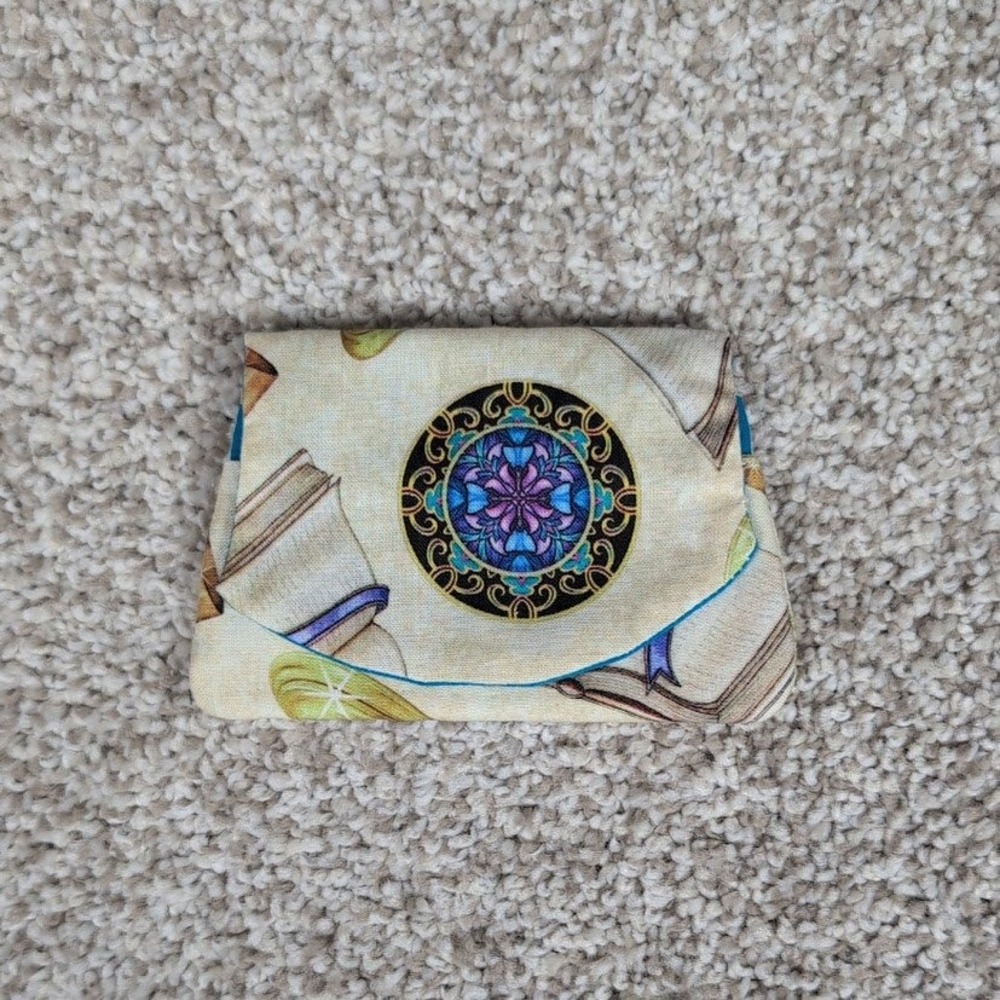 Pocket Wallet Religious/Turquoise Design Card‎ Holder Fabric Coin Purse Handmade